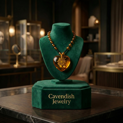 Amber Heart Necklace