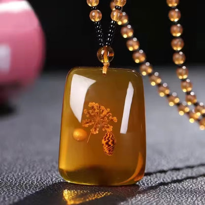 Amber Heart Necklace