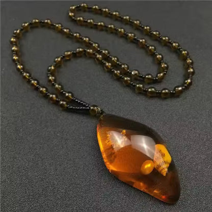 Amber Heart Necklace