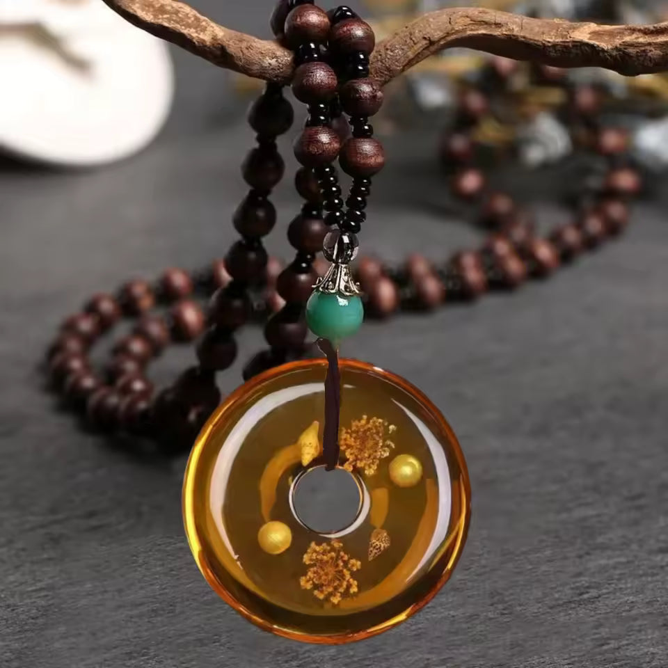 Amber Heart Necklace