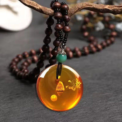 Amber Heart Necklace