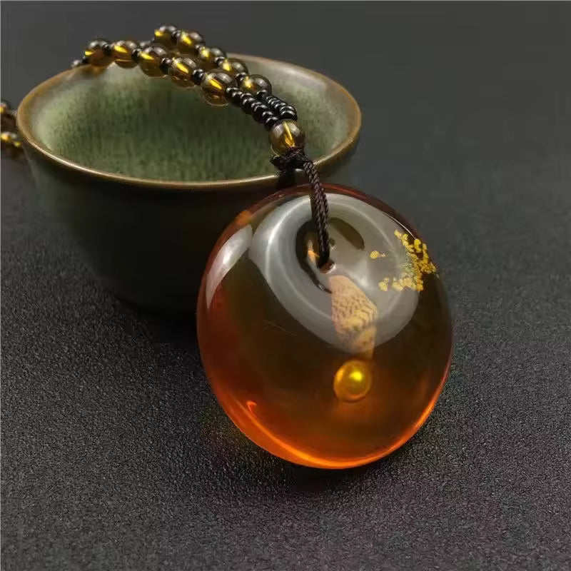 Amber Heart Necklace