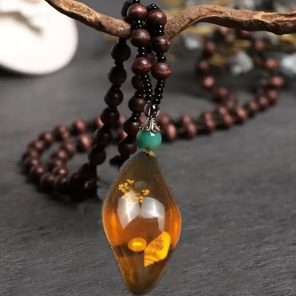 Amber Heart Necklace