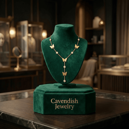 Butterfly Drop Necklace - Cavendish Jewelry