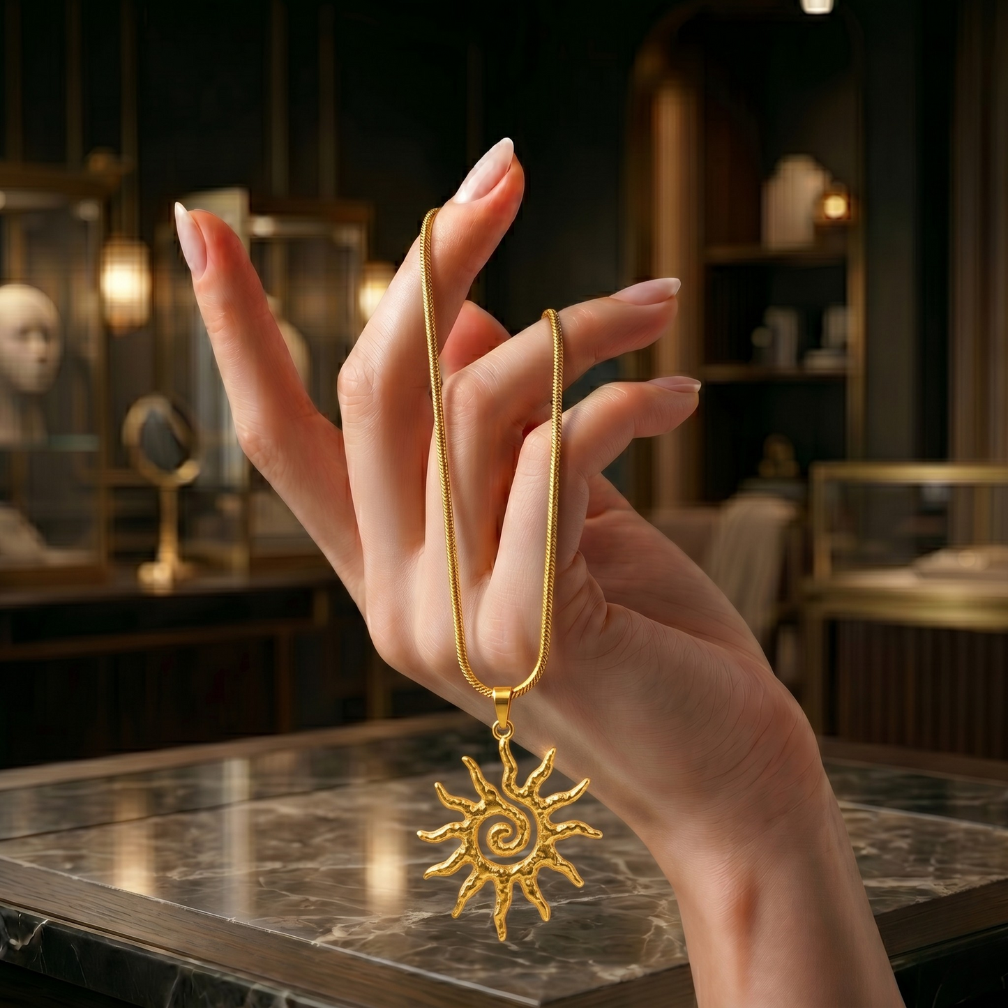 Golden Sun Necklace