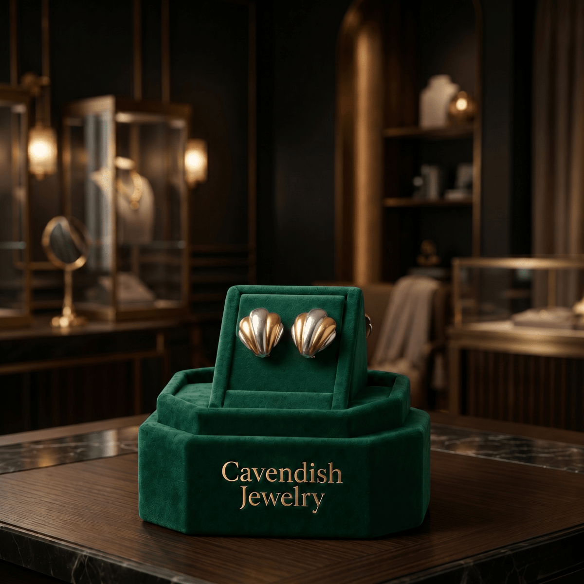 Golden Seashell Luxe Earrings - Cavendish Jewelry