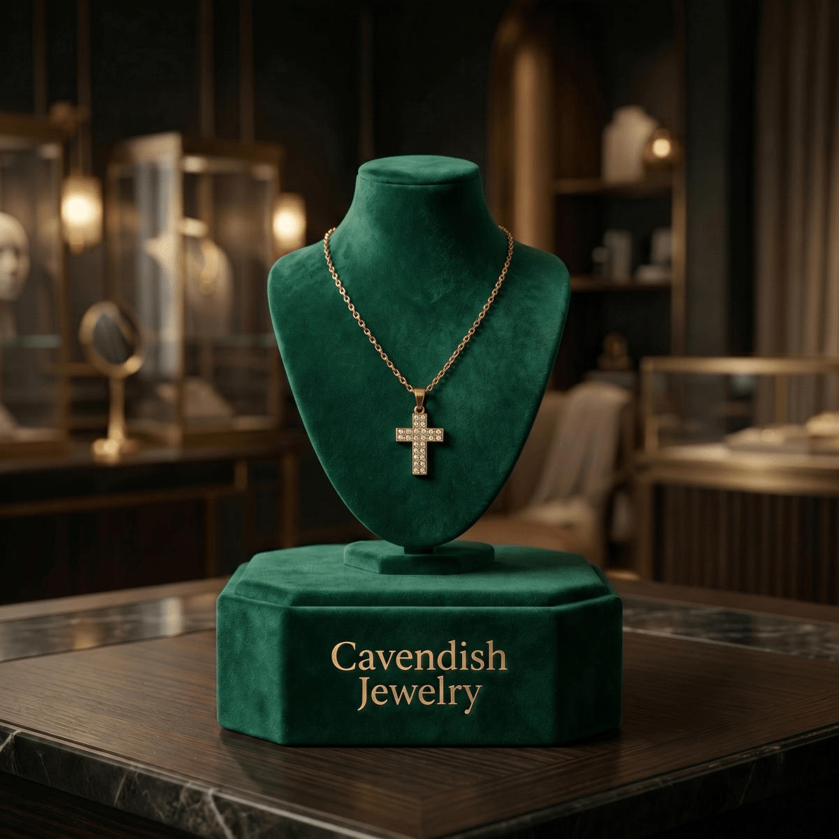 Luminara Cross Neckless, Earrings - Cavendish Jewelry